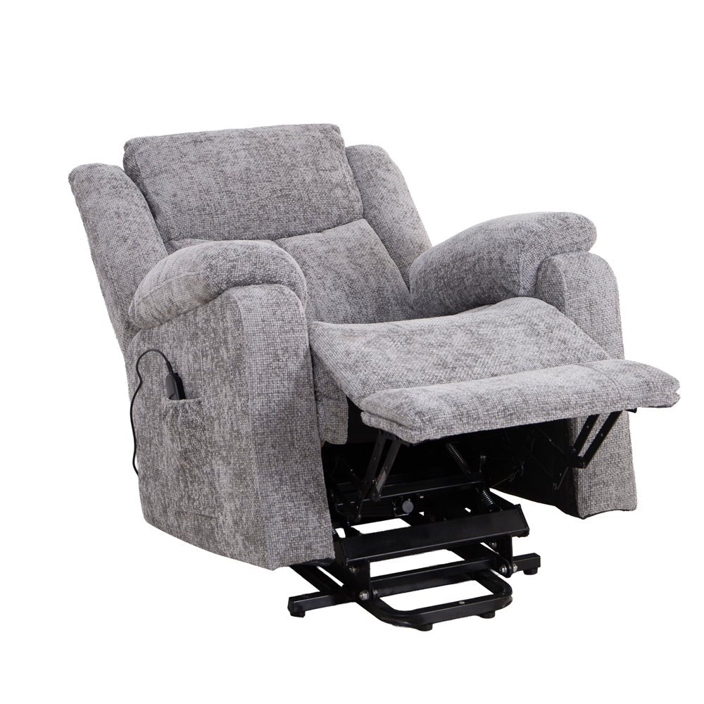 Rome Nickel Lift & Tilt Armchair - The Furniture Warehouse