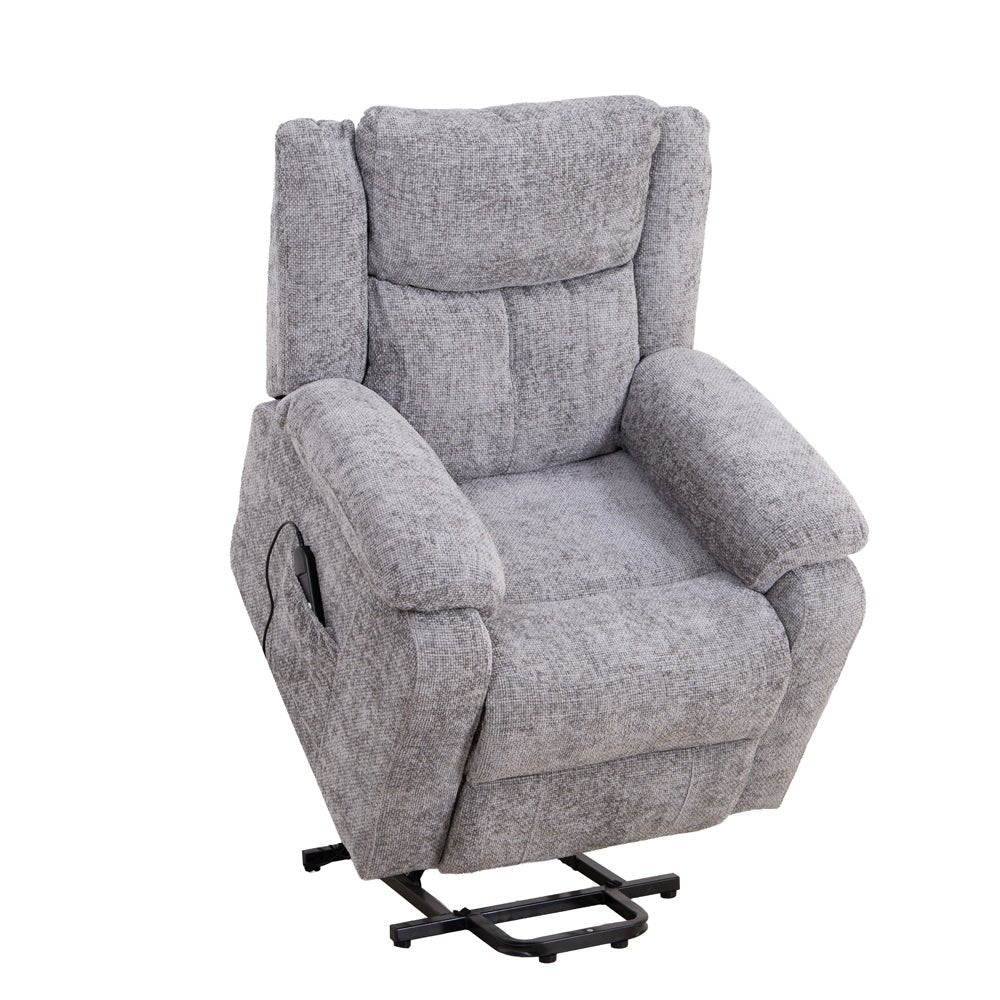 Rome Nickel Lift & Tilt Armchair - The Furniture Warehouse