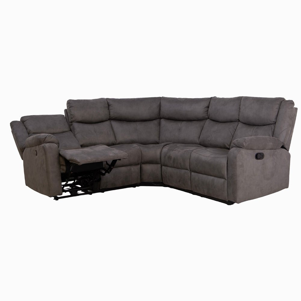 Rome Steel Manual Corner Sofa with Console - The Furniture Warehouse