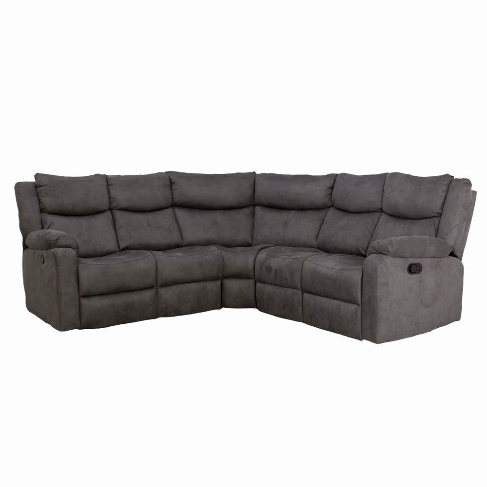 Rome Steel Manual Corner Sofa with Console - The Furniture Warehouse