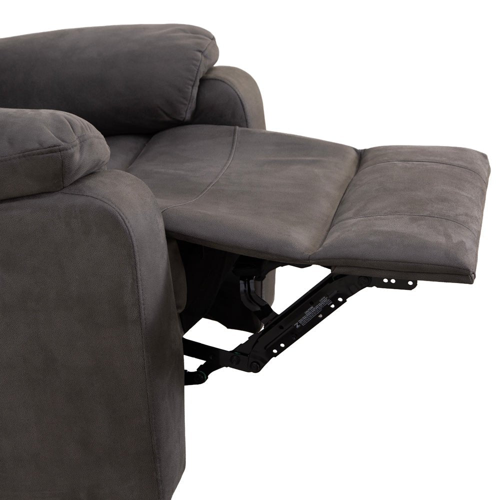 Rome Steel Power Recliner Armchair - The Furniture Warehouse