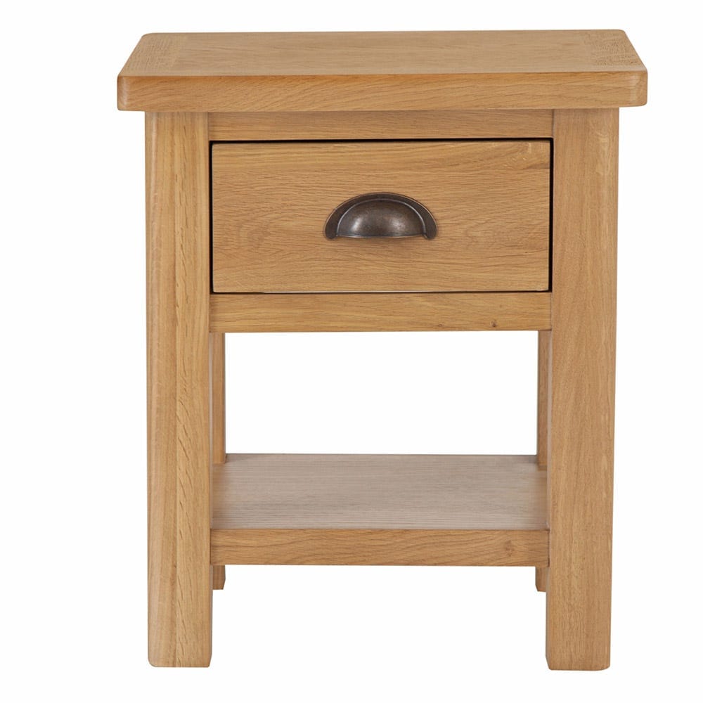 Rutland Oak Lamp Table with Drawer