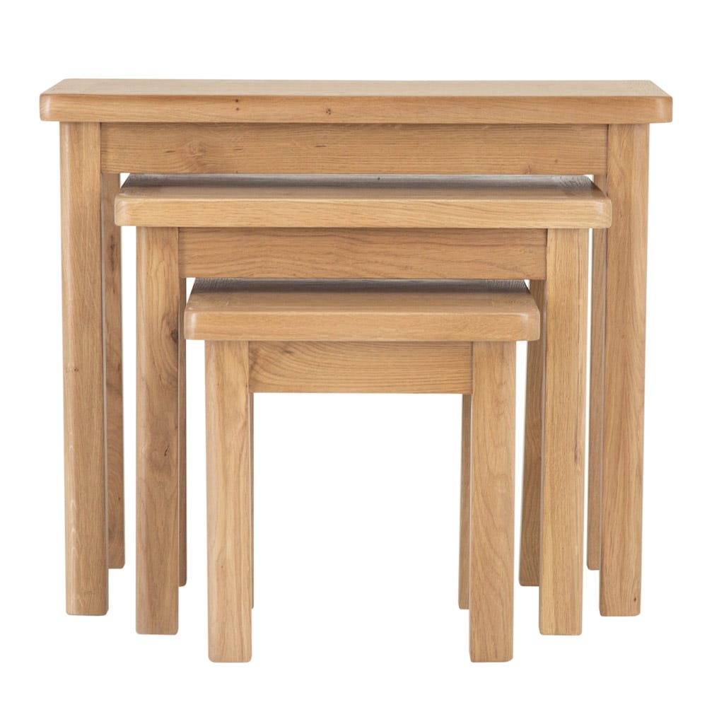 Rutland Oak Nest of 3 Tables