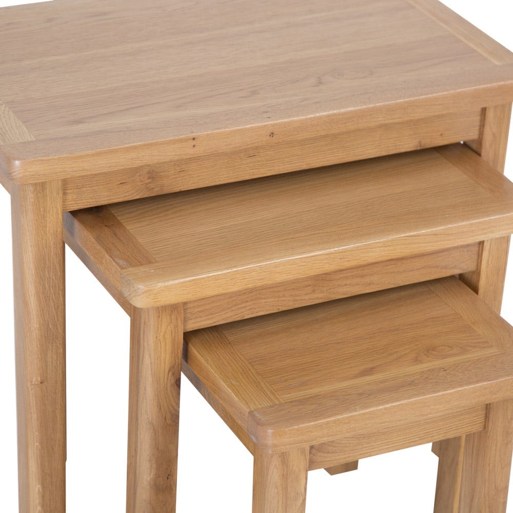 Rutland Oak Nest of 3 Tables