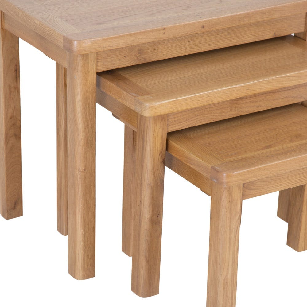 Rutland Oak Nest of 3 Tables