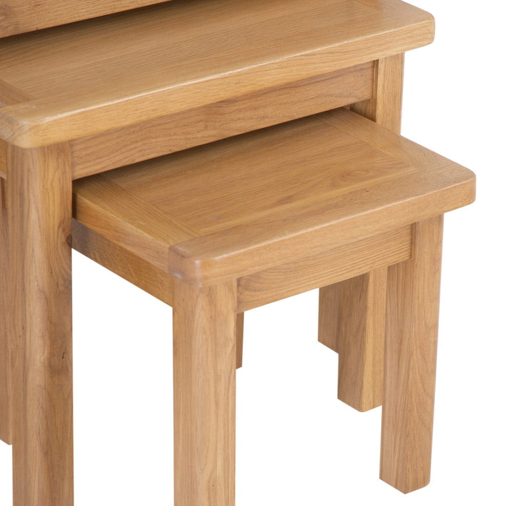 Rutland Oak Nest of 3 Tables