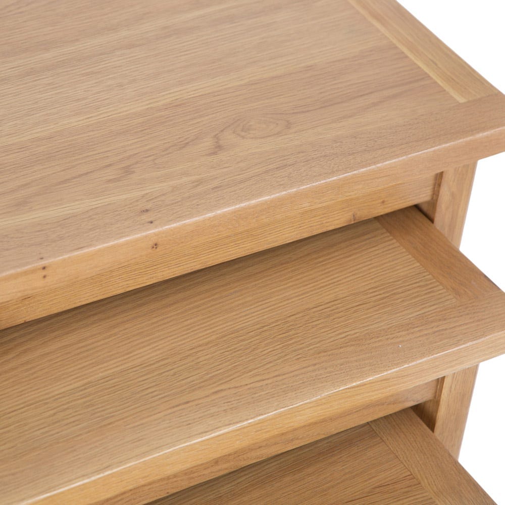 Rutland Oak Nest of 3 Tables