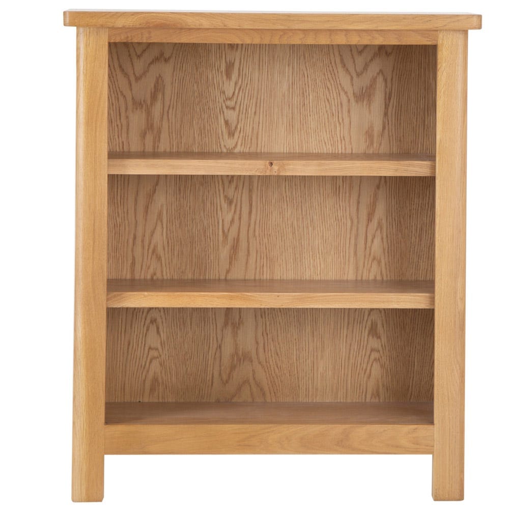 Rutland Oak Small Wide Bookcase