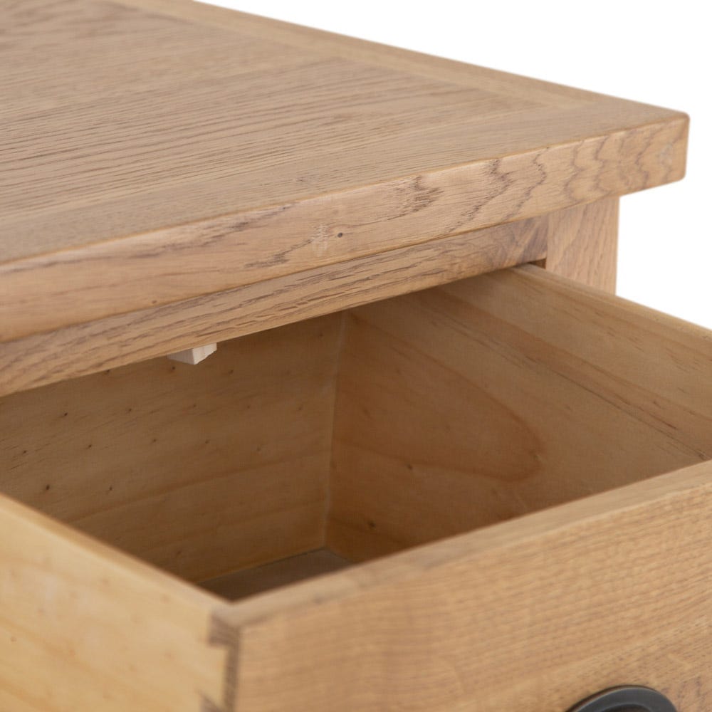 Rutland Oak 5 Drawer Tallboy