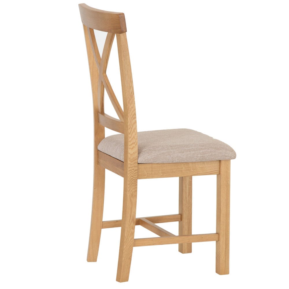 Rutland Oak Fabric Seat Dining Chair