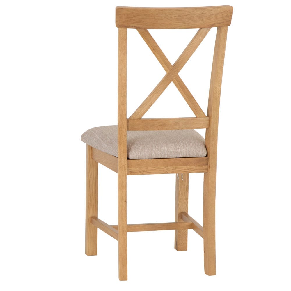Rutland Oak Fabric Seat Dining Chair