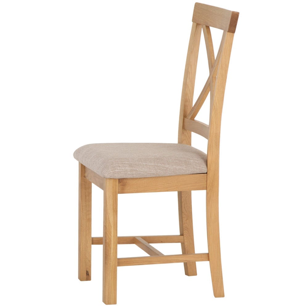 Rutland Oak Fabric Seat Dining Chair