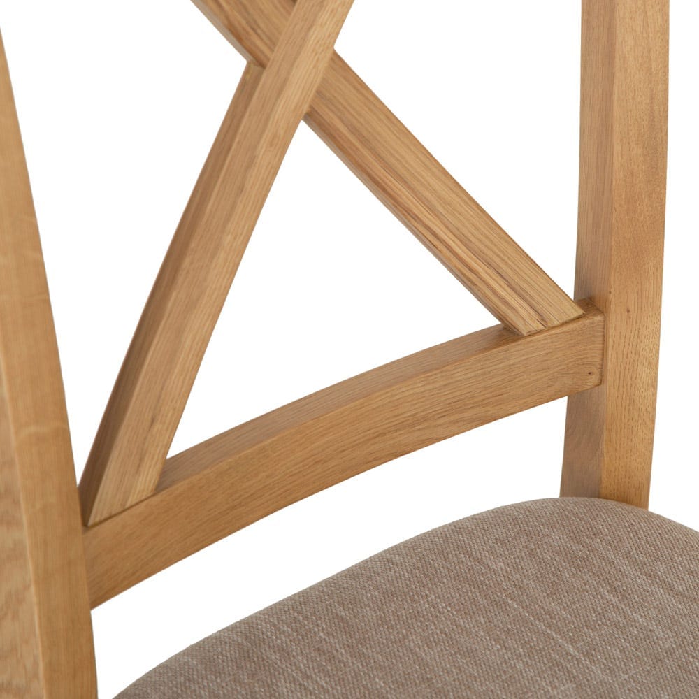 Rutland Oak Fabric Seat Dining Chair