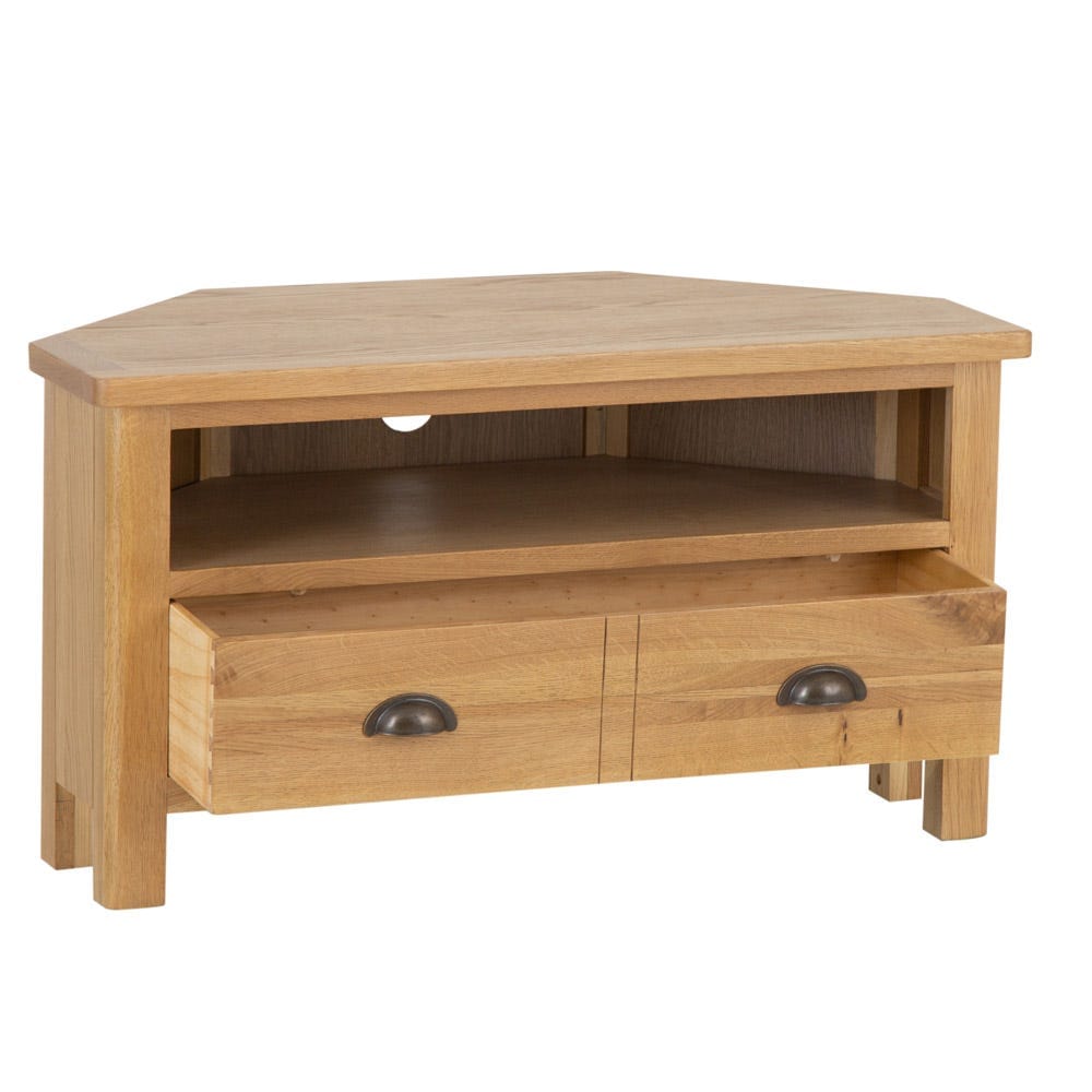 Rutland Oak Corner TV Unit