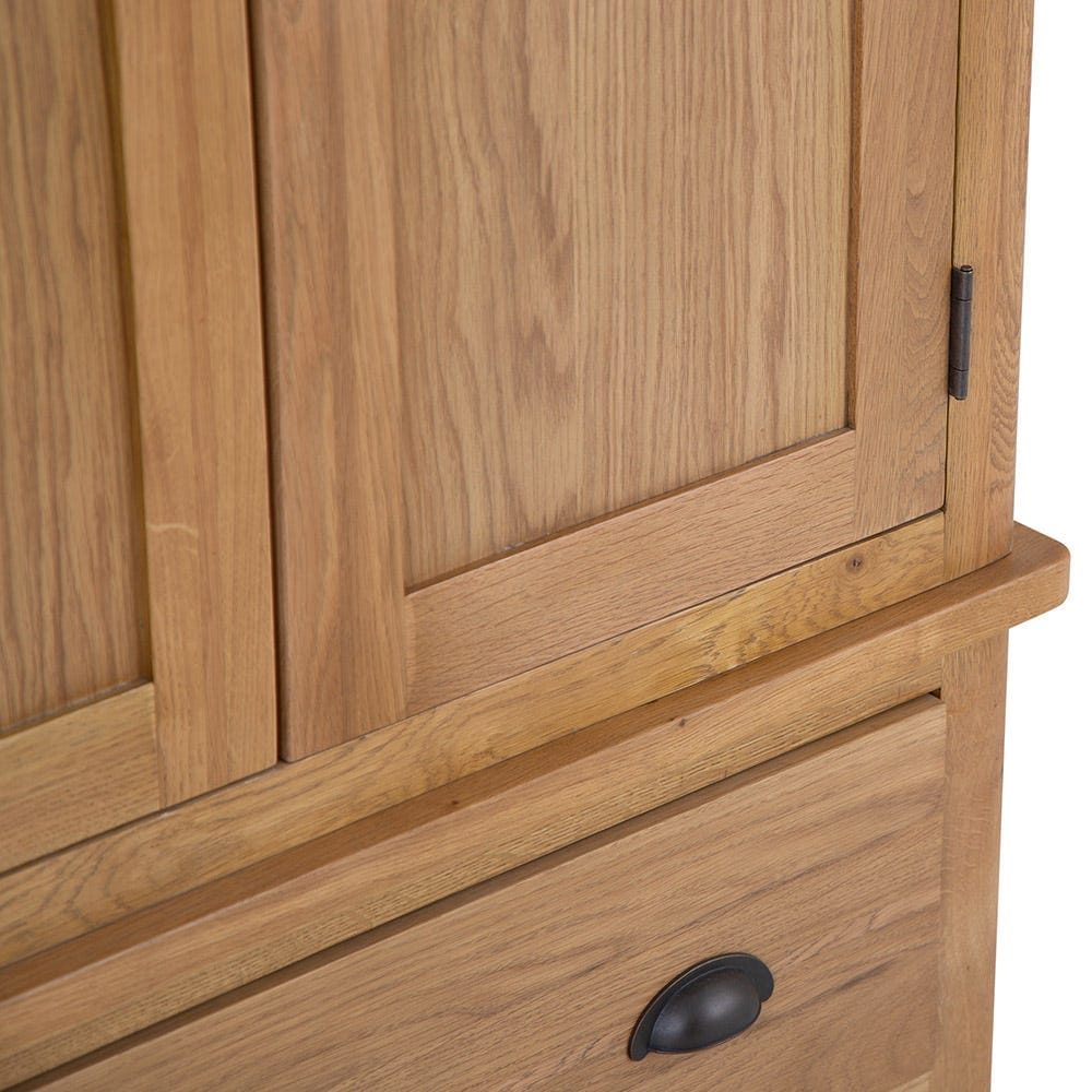 Rutland Oak 2 Door Wardrobe with Drawer