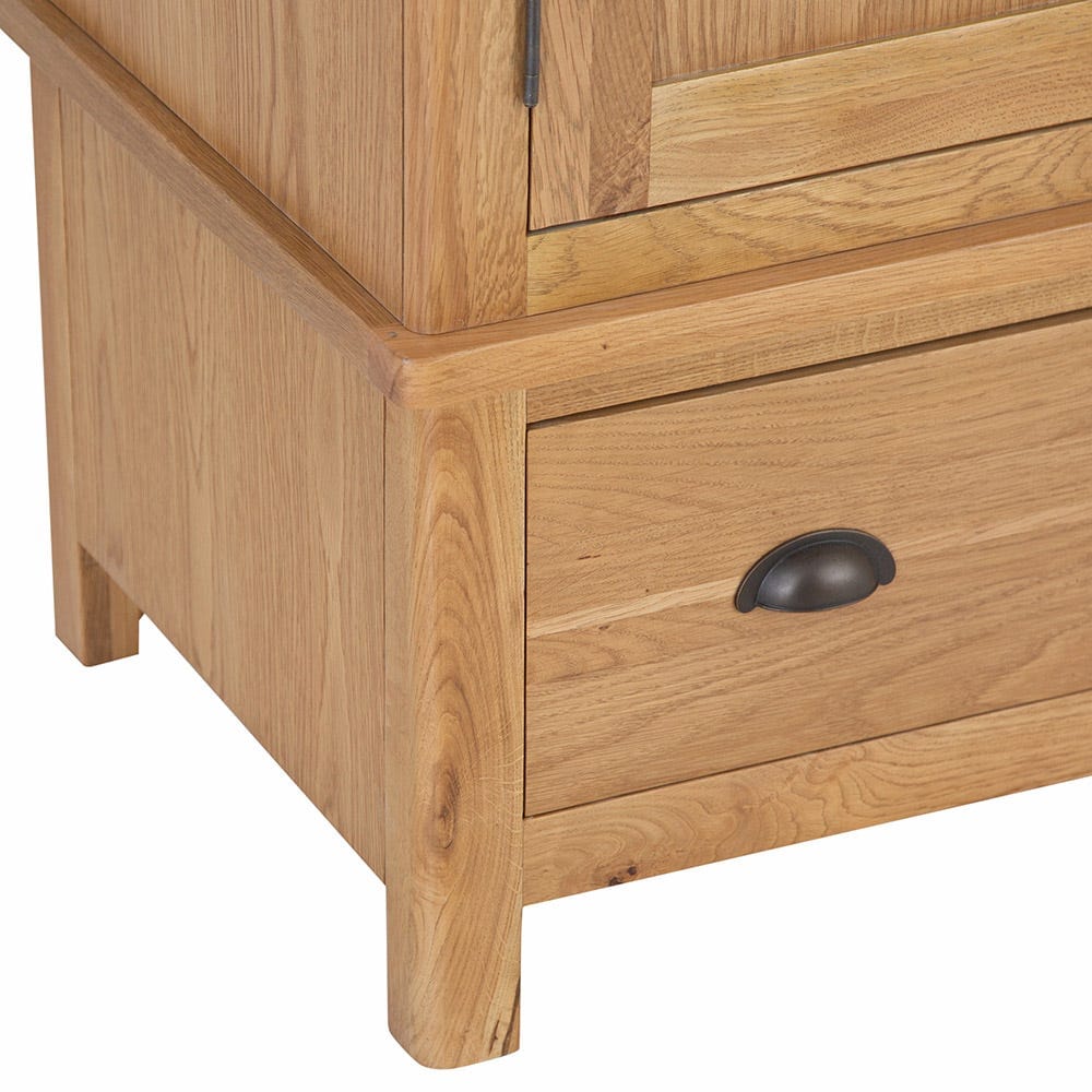 Rutland Oak 2 Door Wardrobe with Drawer
