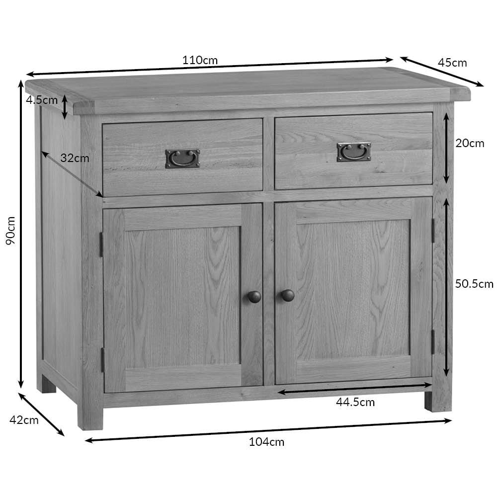 Winchester Oak Small 2 Door Sideboard