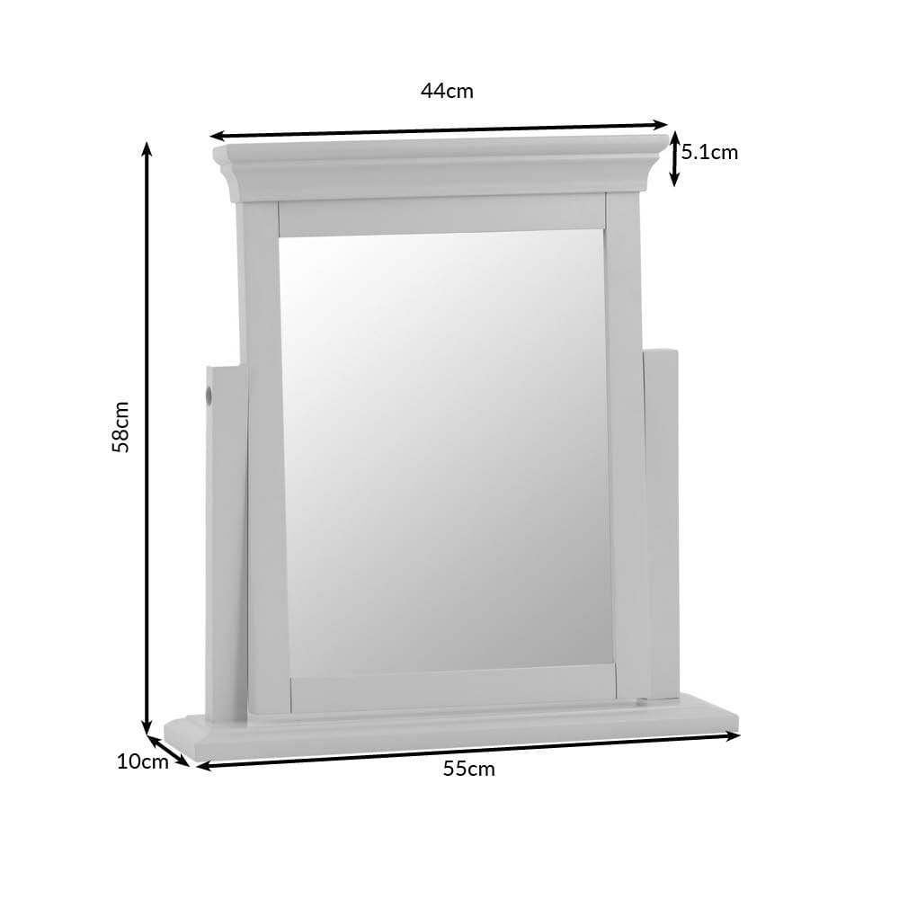 Florence White Painted Vanity Mirror