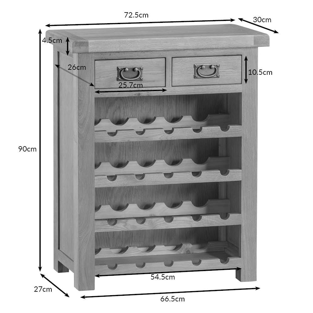 Winchester Oak Small Wine Rack
