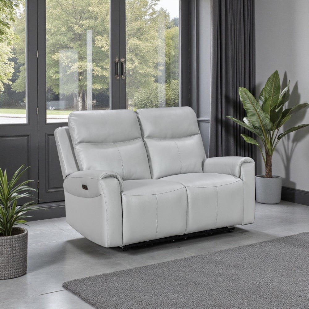 Turin Dove Grey Power 2 Seater Sofa - The Furniture Warehouse