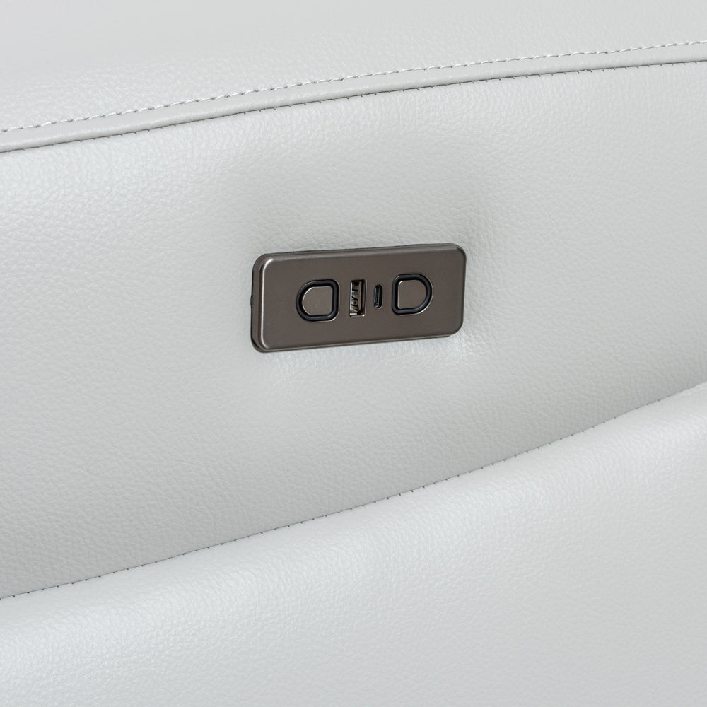 Turin Dove Grey Power 2 Seater Sofa - The Furniture Warehouse