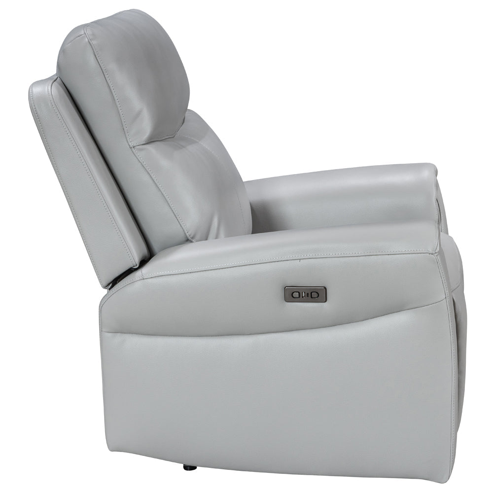 Turin Dove Grey Power Armchair - The Furniture Warehouse