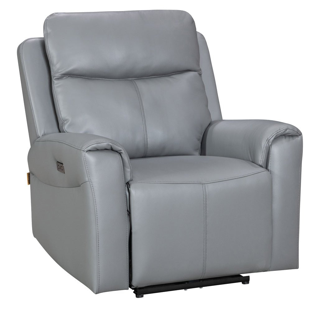 Turin Dusk Grey Power Armchair - The Furniture Warehouse