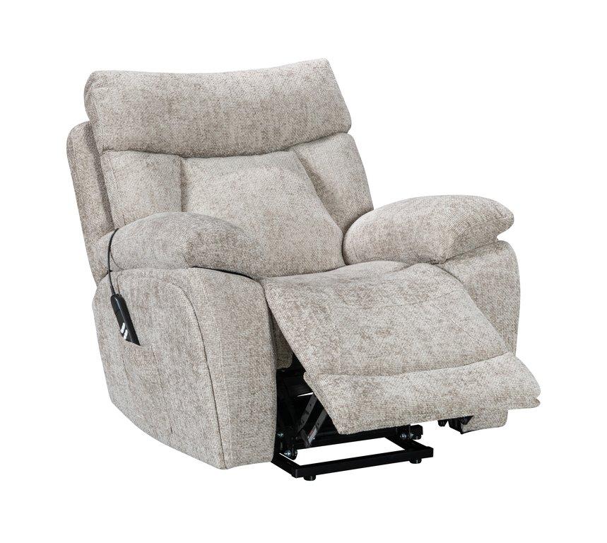 Valencia Biscuit Dual Motor Lift & Tilt Armchair - The Furniture Warehouse