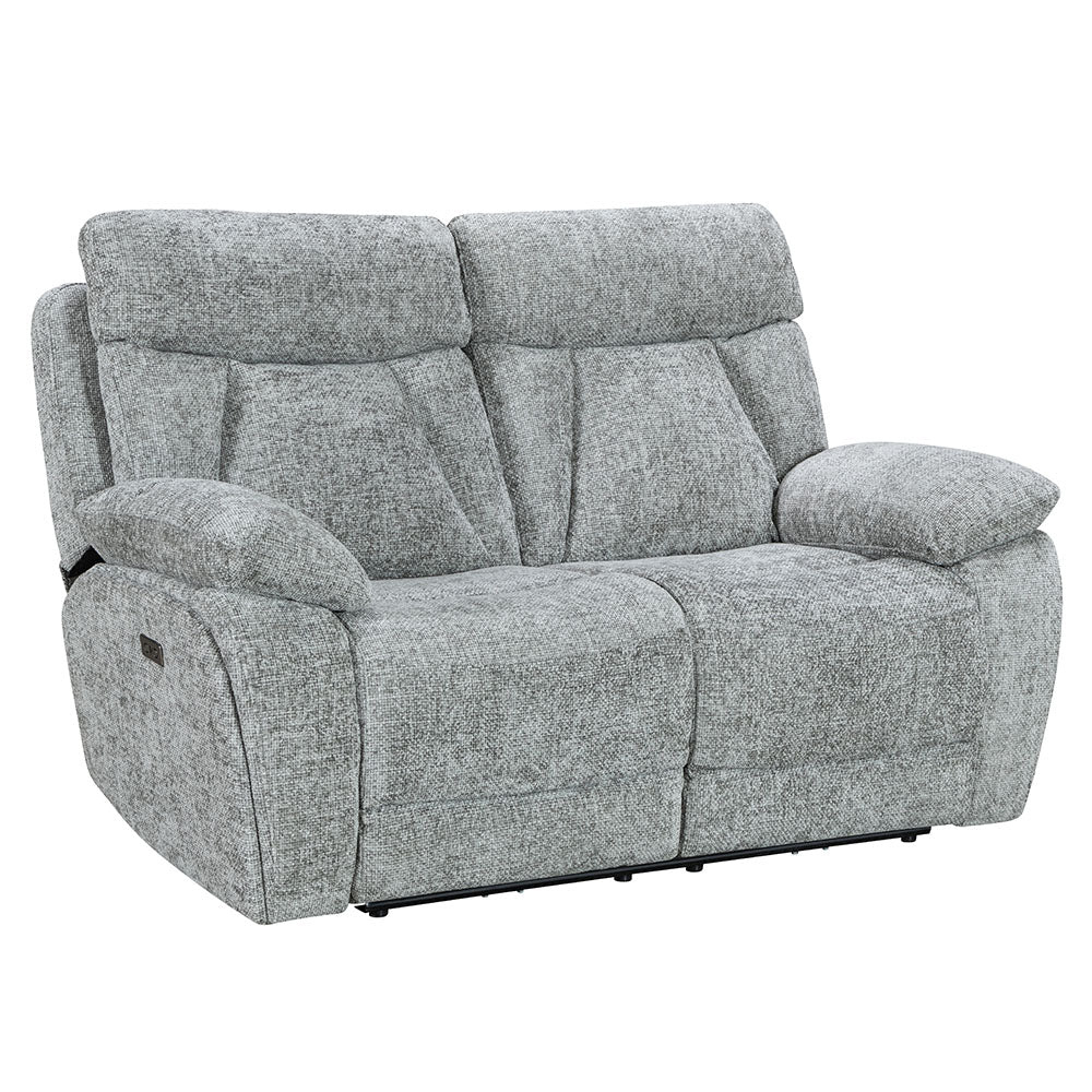Venice Nickel Power 2 Seater Sofa - The Furniture Warehouse