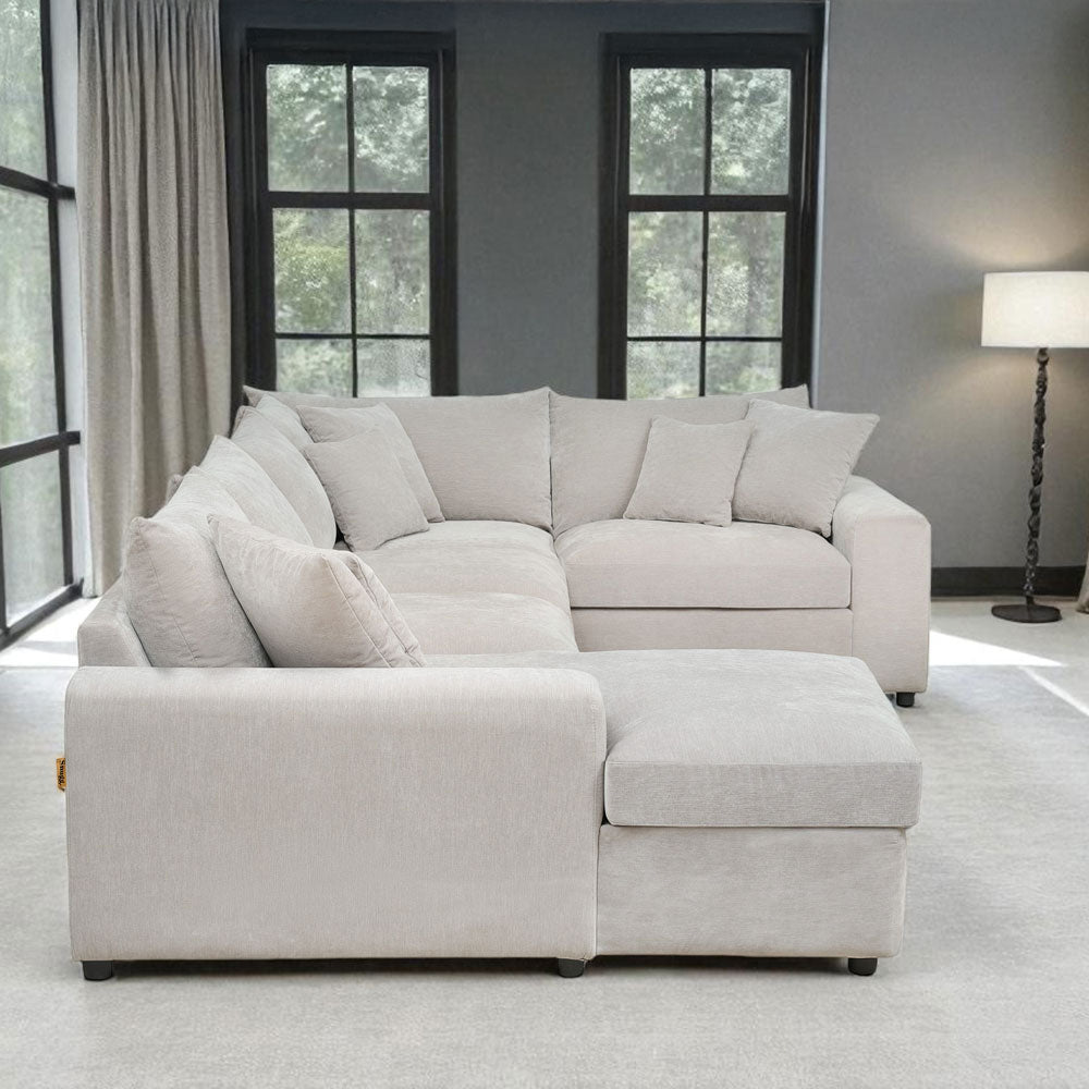 Winchester Grey Corner Section - The Furniture Warehouse