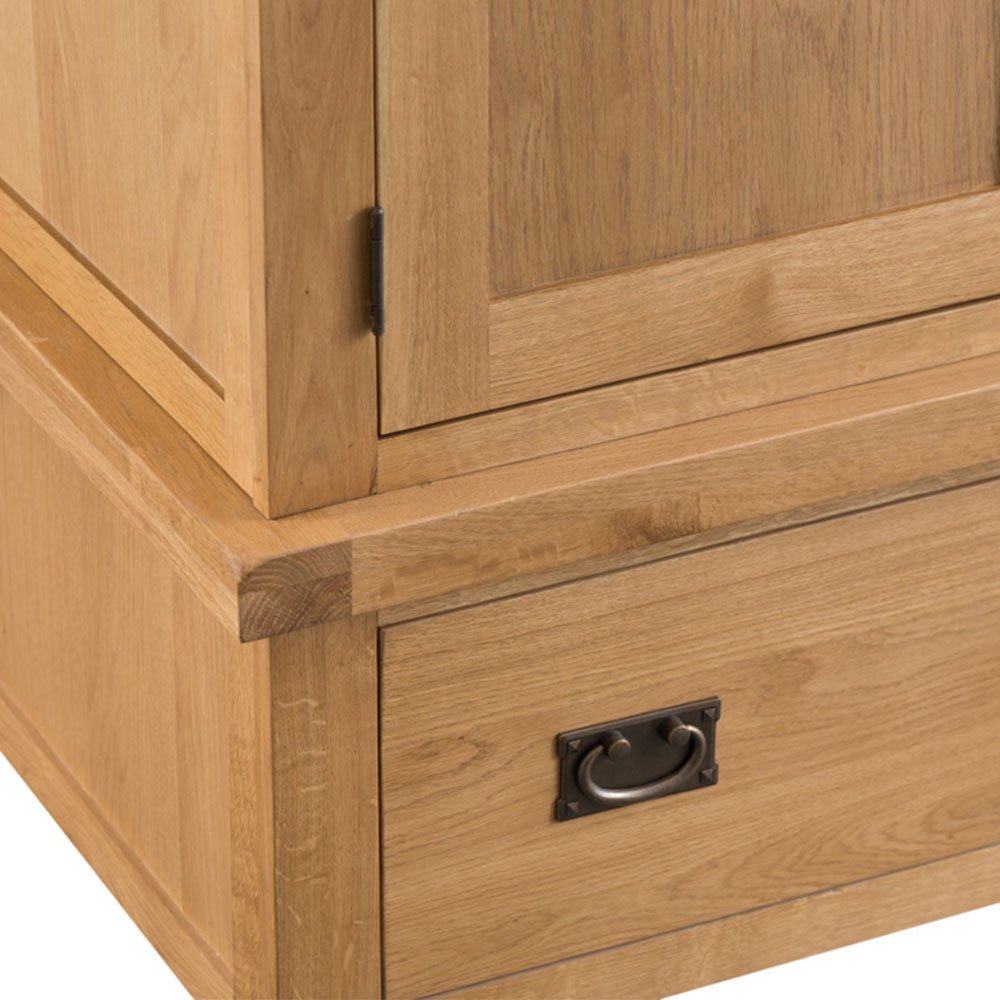 Winchester Oak 3 Door Wardrobe - The Furniture Warehouse