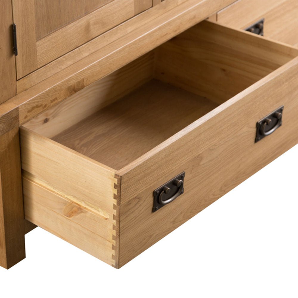 Winchester Oak 3 Door Wardrobe - The Furniture Warehouse
