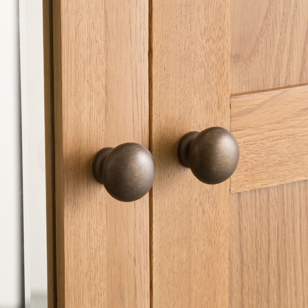 Winchester Oak 3 Door Wardrobe - The Furniture Warehouse