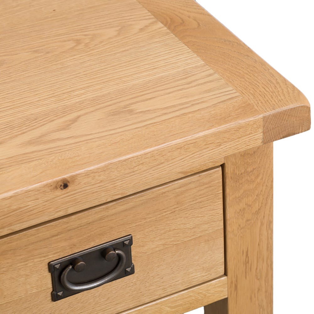Winchester Oak Lamp Table With Drawer - The Furniture Warehouse