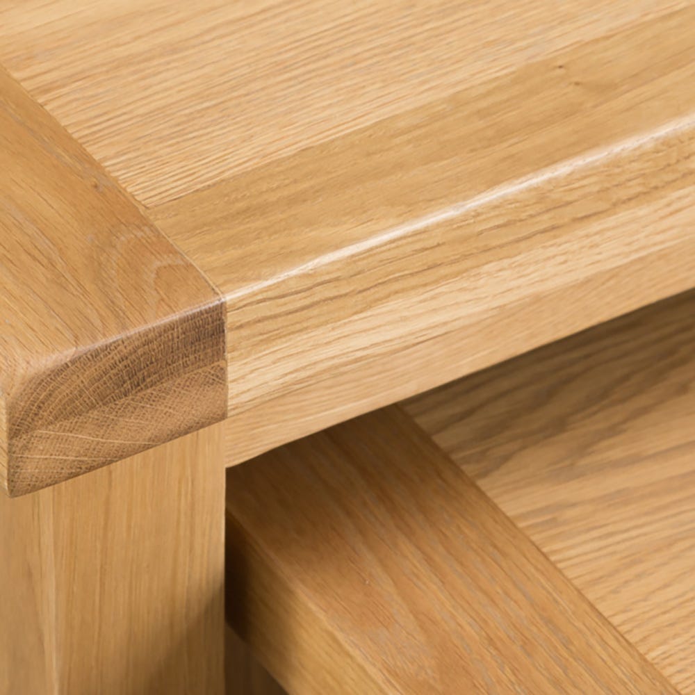 Winchester Oak Nest of 3 Tables - The Furniture Warehouse