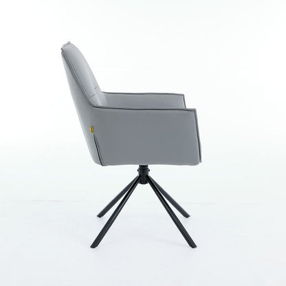 0.8m Grey Square Extending Ceramic Table &amp; 4 x Dark Grey Luxe Cross Stitch Swivel Chair Set - The Furniture Warehouse