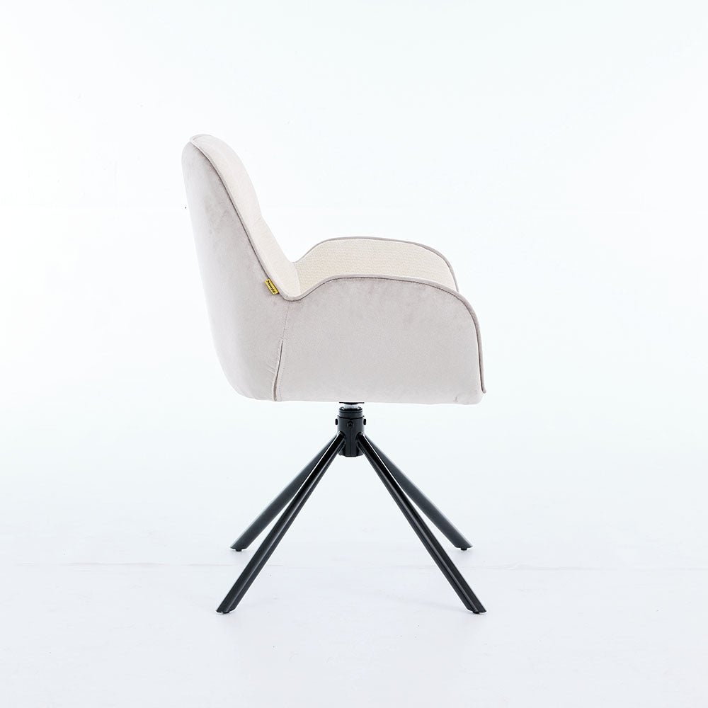 0.8m Grey Square Extending Ceramic Table &amp; 4 x Grey Luxe T Stitch Swivel Chair Set - The Furniture Warehouse
