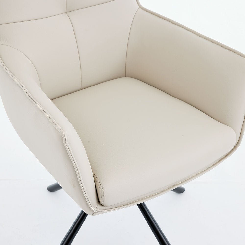 0.8m Grey Square Extending Ceramic Table &amp; 4 x Light Grey Luxe Cross Stitch Swivel Chair Set - The Furniture Warehouse