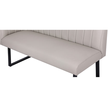 Charlesworth Taupe 142cm Left Hand Modern Industrial Dining Bench