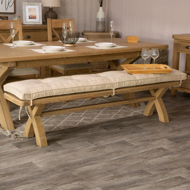 Wessex Smoked Oak 1.8m Bench Cushion Natural