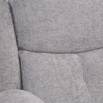Rome Silver Power Recliner 3 Seater Sofa with Console