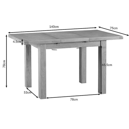 Winchester Oak 1.0m Butterfly Extending Dining Table