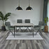 1.2m Grey Ceramic Table & 4 x Forest Green Luxe Panel Stitch Swivel Chair Set - The Furniture Warehouse