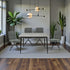 1.2m Grey Ceramic Table & 4 x Forest Green Luxe Panel Stitch Swivel Chair Set - The Furniture Warehouse