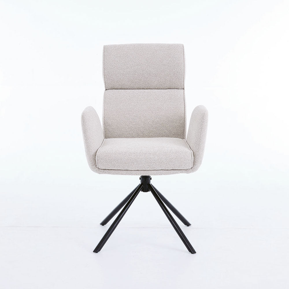 1.2m Grey Ceramic Table &amp; 4 x Grey High Back Swivel Chair Set - The Furniture Warehouse