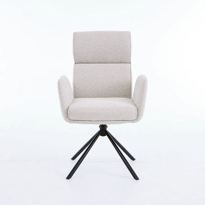 1.2m Grey Ceramic Table &amp; 4 x Grey High Back Swivel Chair Set - The Furniture Warehouse