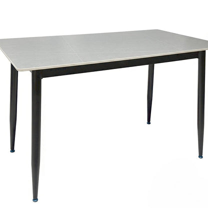 1.2m Grey Ceramic Table &amp; 4 x Grey High Back Swivel Chair Set - The Furniture Warehouse
