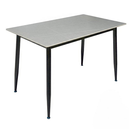 1.2m Grey Ceramic Table &amp; 4 x Grey High Back Swivel Chair Set - The Furniture Warehouse