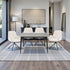 1.2m Grey Ceramic Table & 4 x Grey Luxe T Stitch Swivel Chair Set - The Furniture Warehouse