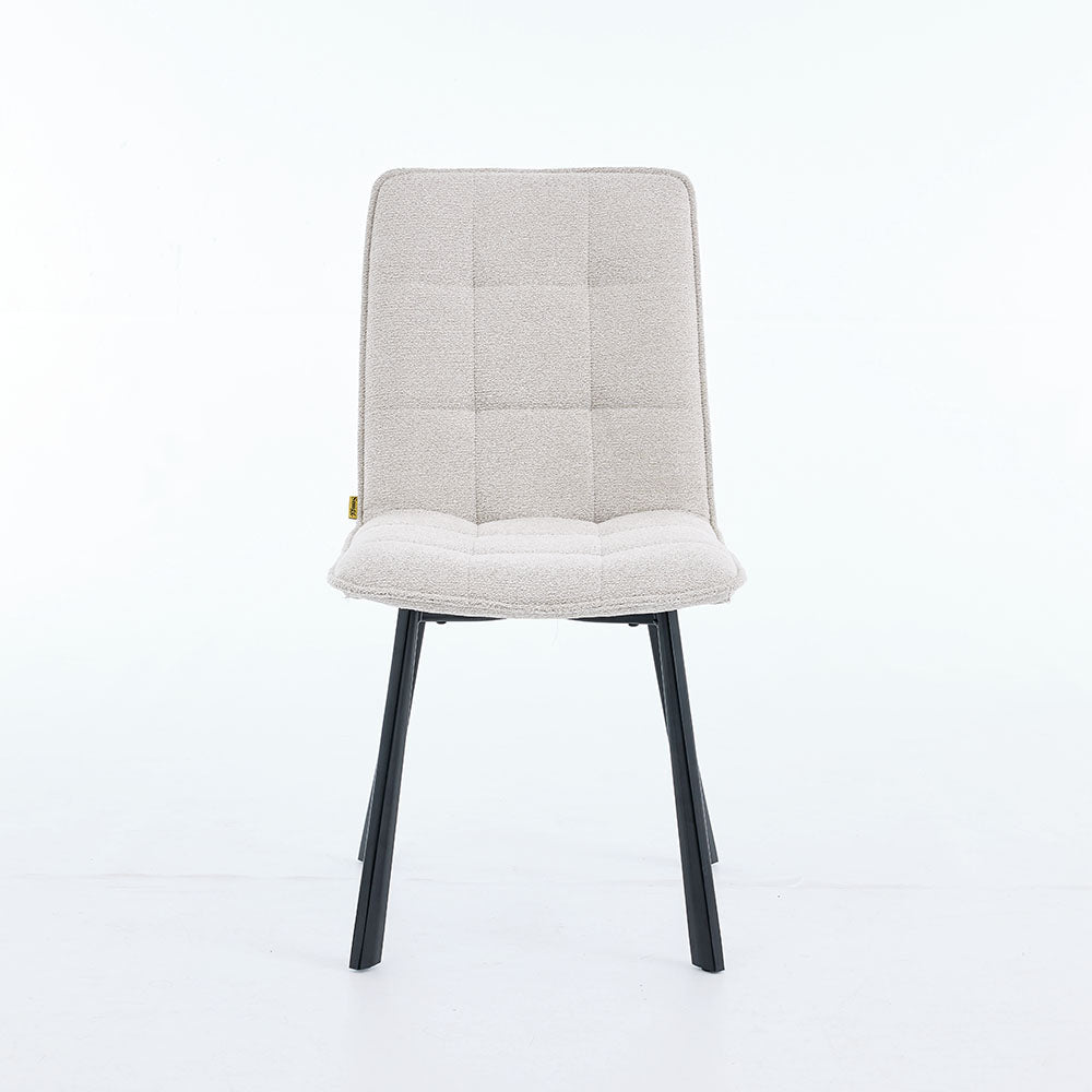 1.2m Grey Ceramic Table &amp; 4 x Grey Panel Stitch Chair Set - The Furniture Warehouse